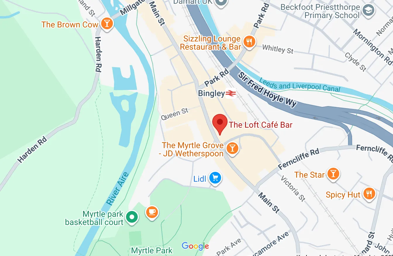 Map preview of The Loft Cafe location
